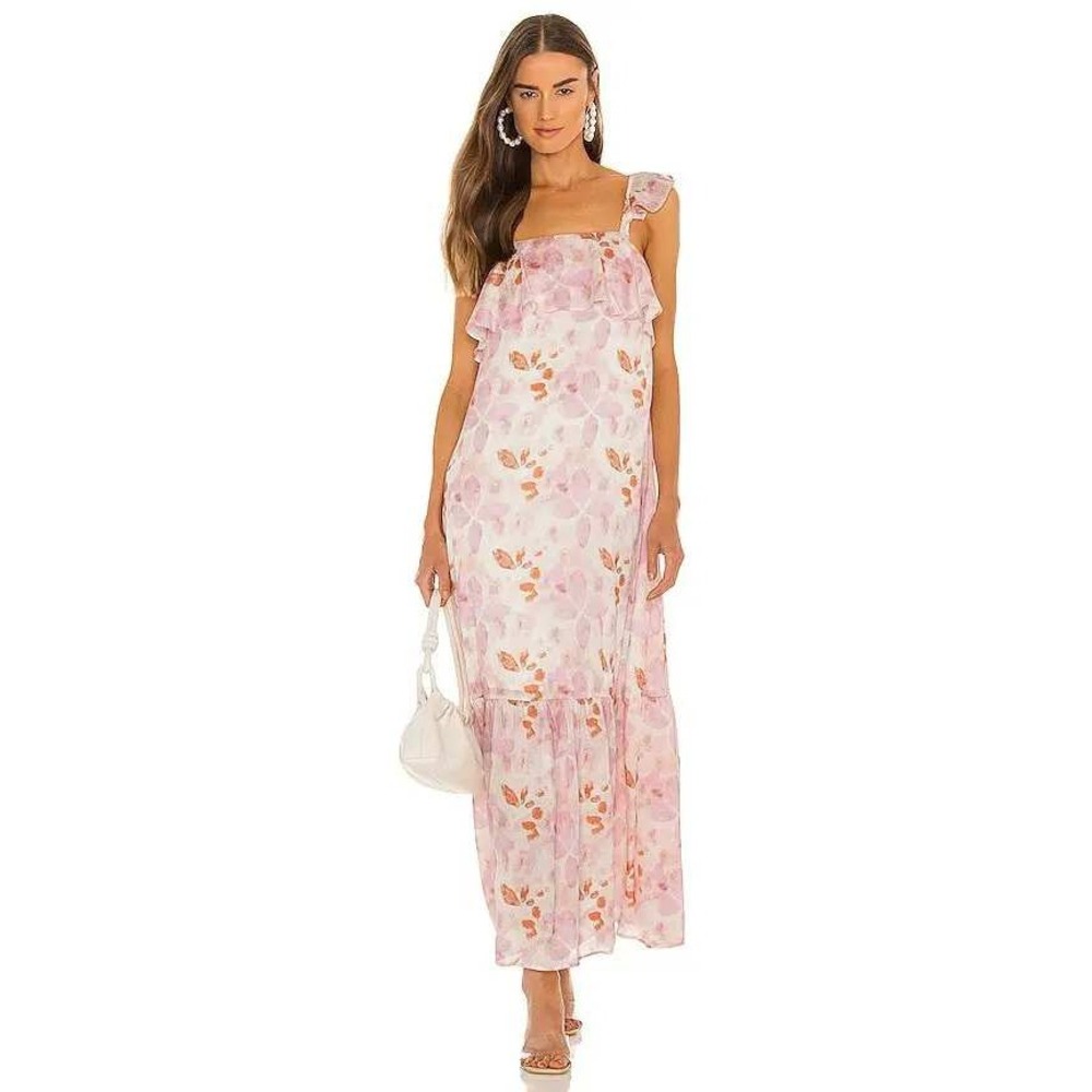 House of Harlow 1960 x REVOLVE Evelyne Maxi Dress Womens S Pink Floral Boho Chic